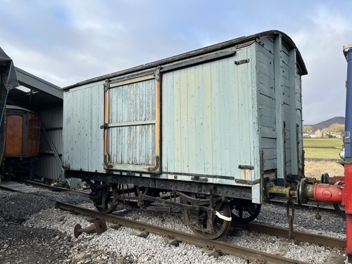 Railway box van for glamping - box,