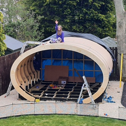 Oval glamping pod garden room - glamping,