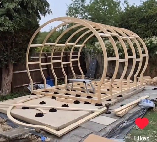 Oval rounded glamping pod - glamping,